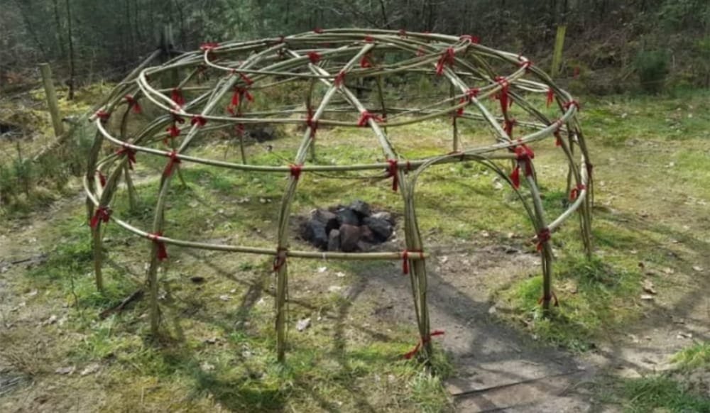 opbouw zweethut nature speaks oude ceremonie